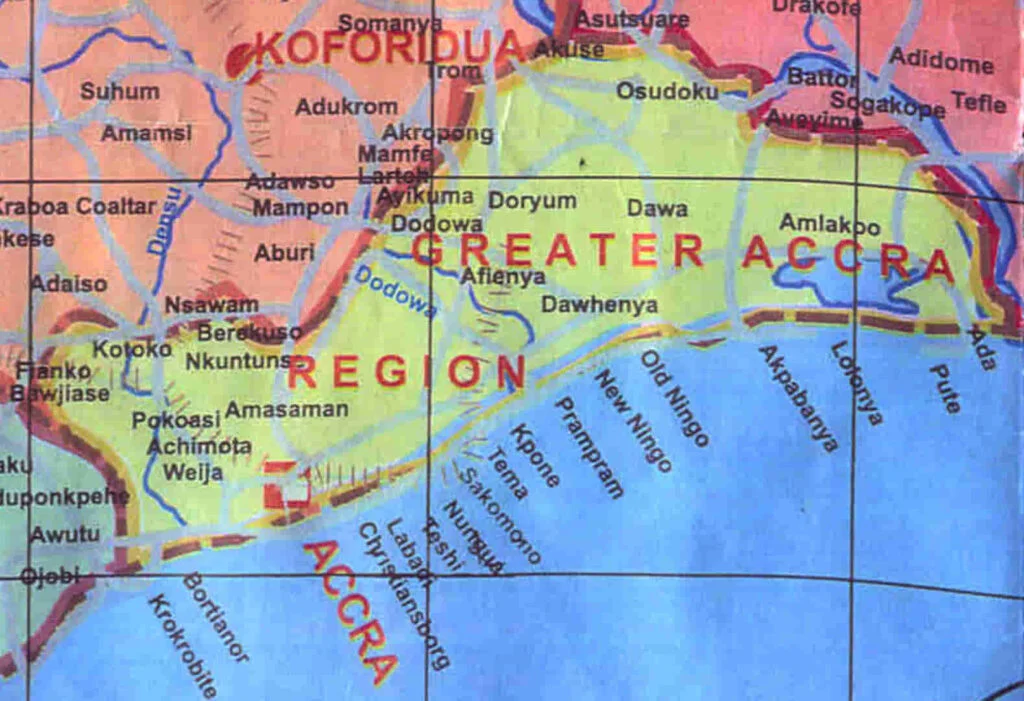la zona costera de Ghana 